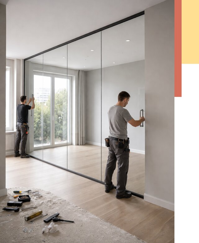 Изготовление стеклянных перегородок в Ростове от 12675 руб. под ключ | ОТДЕЛОЧНИК-Рсв