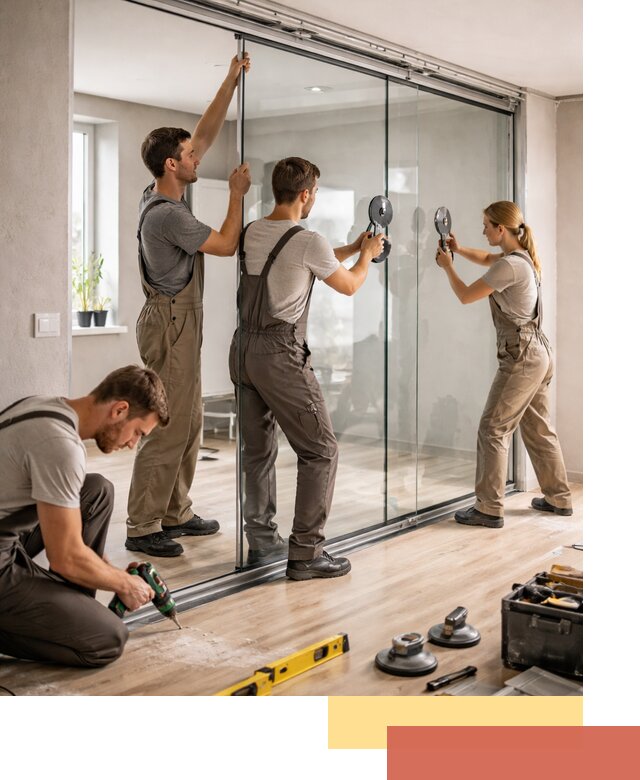 Изготовление стеклянных перегородок на заказ в Ростове