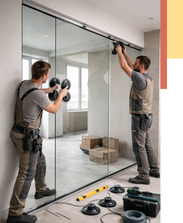 Монтаж стеклянных перегородок в Ростове от 6671 руб. | ОТДЕЛОЧНИК-Рсв