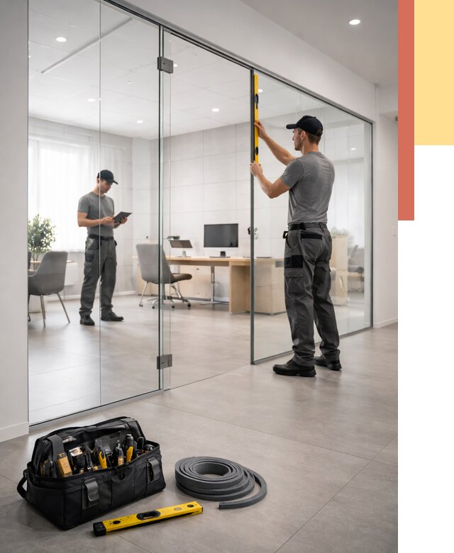 Цельностеклянные перегородки под ключ в Ростове от 9750 руб. — монтаж и цены | ОТДЕЛОЧНИК-Рсв