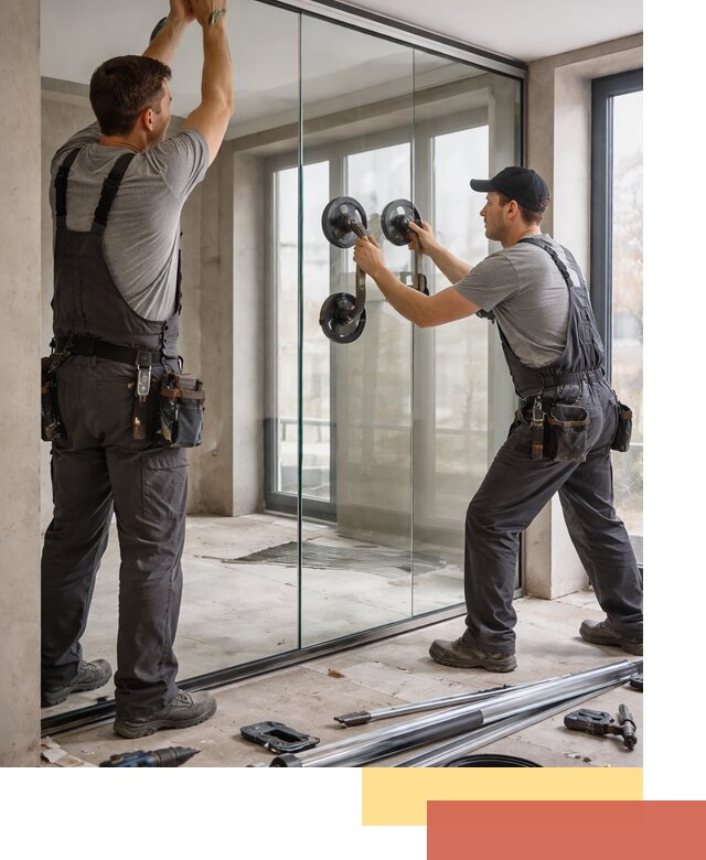 Цельностеклянные перегородки под ключ в Ростове