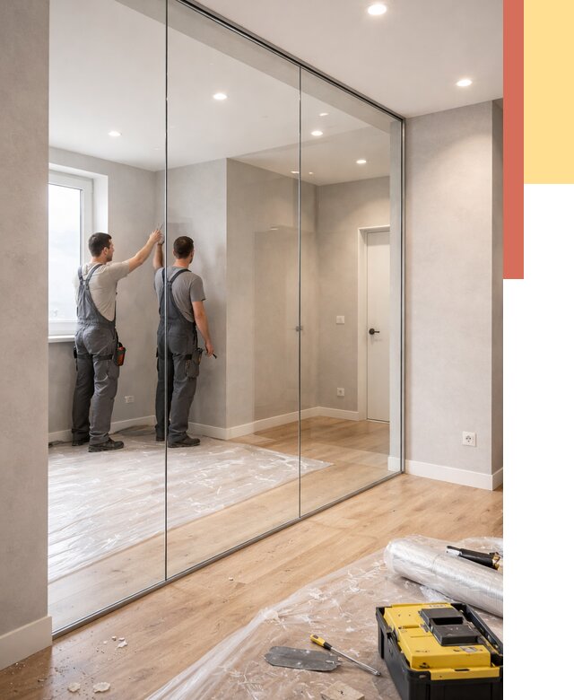 Безрамные стеклянные перегородки в Ростове — монтаж от 9750 руб. | ОТДЕЛОЧНИК-Рсв