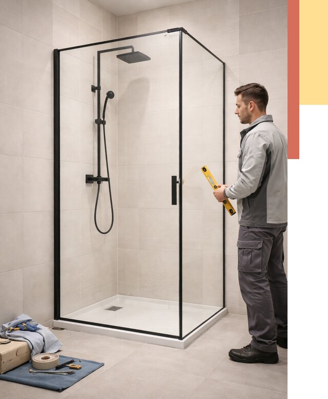 Стеклянные перегородки для душа в Ростове от 12829 руб. | Монтаж под ключ — ОТДЕЛОЧНИК-Рсв