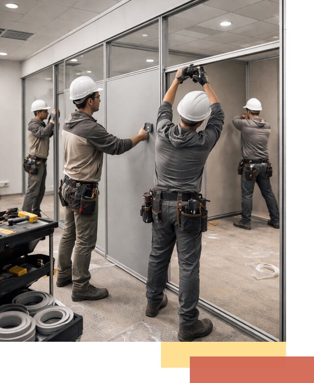 Мобильные офисные перегородки под ключ в Ростове