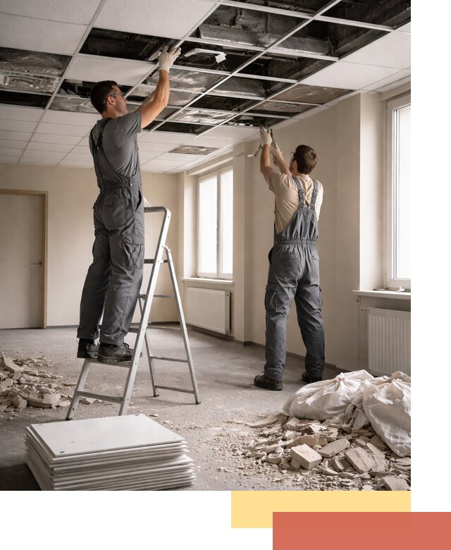 Демонтаж потолков Армстронг профессионально в Ростове