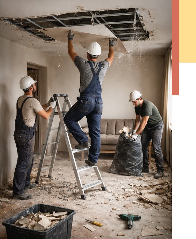 Демонтаж гипсокартонного потолка в Ростове от 431 руб. за м2 — ОТДЕЛОЧНИК-Рсв