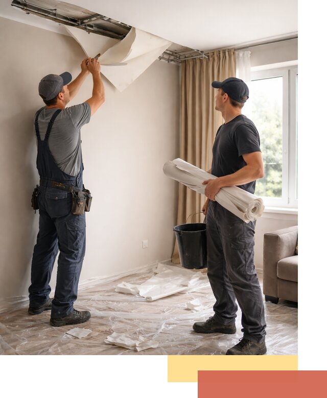 Демонтаж натяжного потолка в Ростове быстро и аккуратно