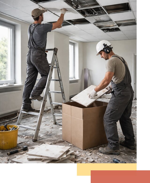 Демонтаж потолочной плитки в Ростове быстро и аккуратно