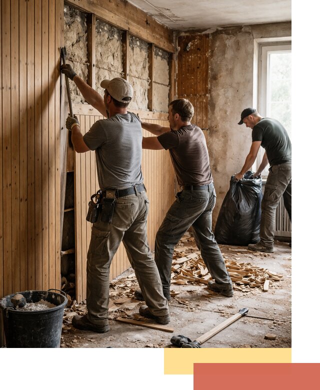 Демонтаж вагонки и вывоз материалов в Ростове