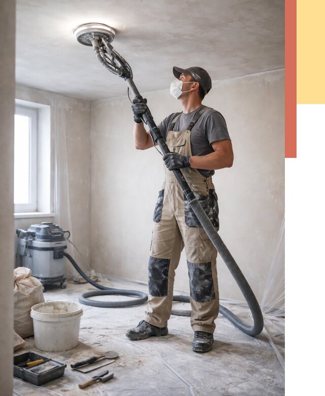 Шлифовка потолка в Ростове от 3592 руб. — услуги шлифования потолка | ОТДЕЛОЧНИК-Рсв