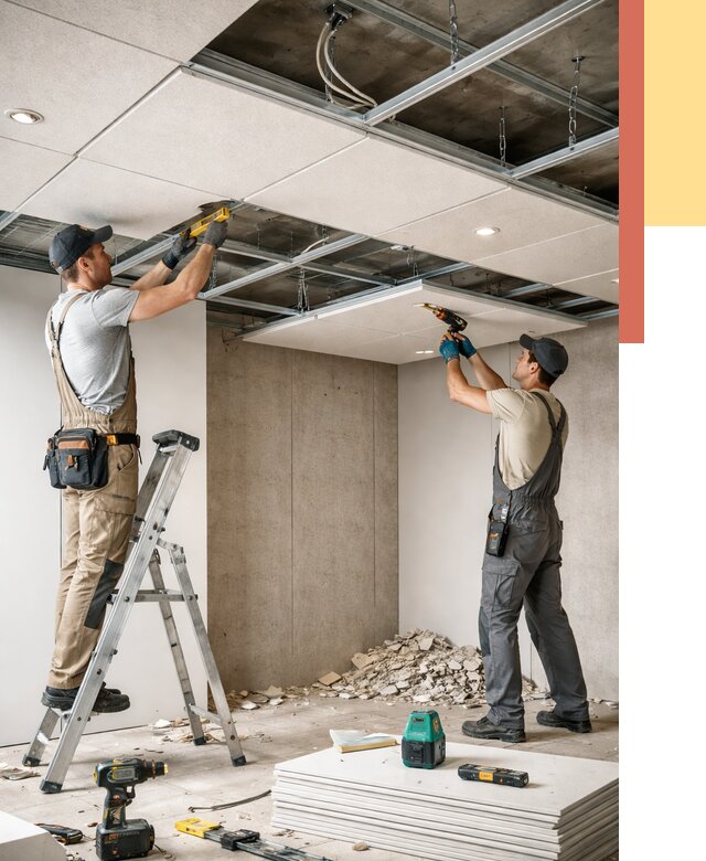 Монтаж акустического потолка в Ростове от 6671 руб/м2 — быстро и недорого | ОТДЕЛОЧНИК-Рсв