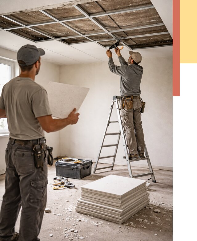 Замена плит подвесного потолка в Ростове от 1796 руб. быстро и недорого | ОТДЕЛОЧНИК-Рсв