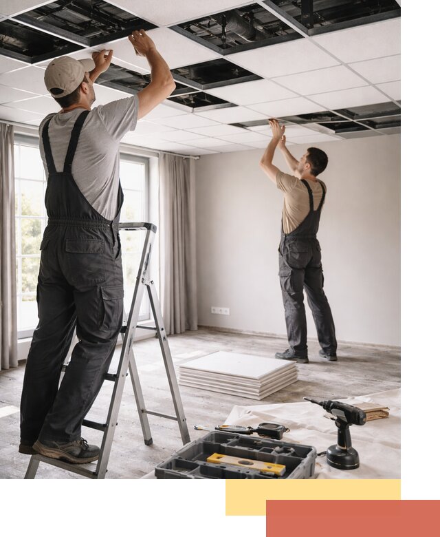 Замена плит подвесного потолка в Ростове быстро и качественно