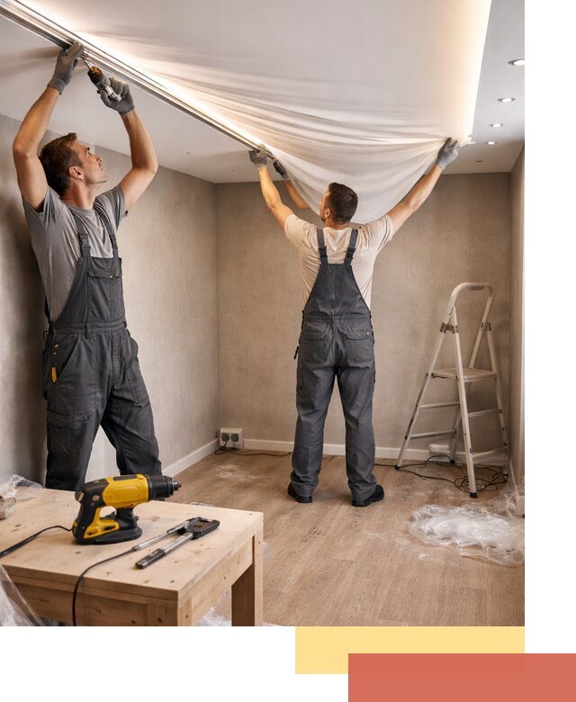 Монтаж натяжного потолка с подсветкой в Ростове цена и сроки