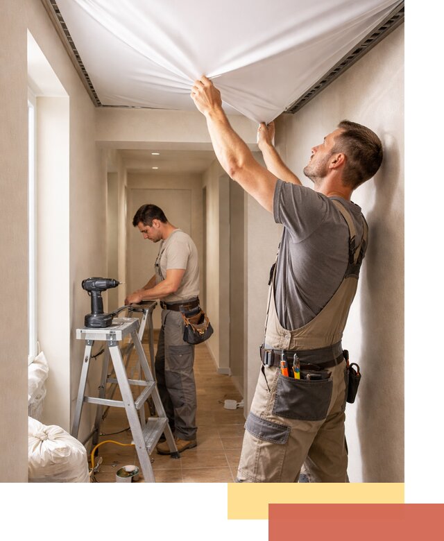 Монтаж натяжного потолка в прихожей в Ростове