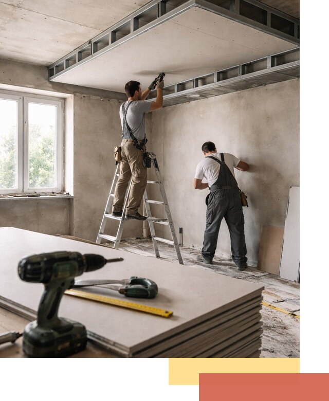 Двухуровневый потолок из гипсокартона в Ростове