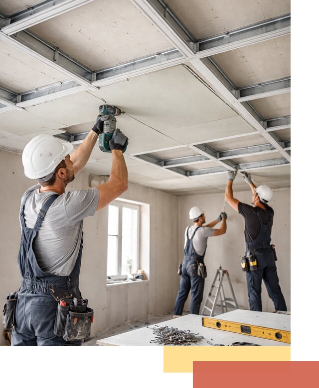 Кессонный потолок из гипсокартона под ключ в Ростове