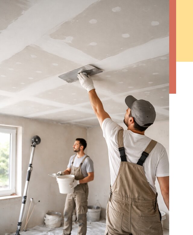 Шпаклевка потолка из гипсокартона в Ростове от 3284 руб./м2 — услуги под ключ | ОТДЕЛОЧНИК-Рсв