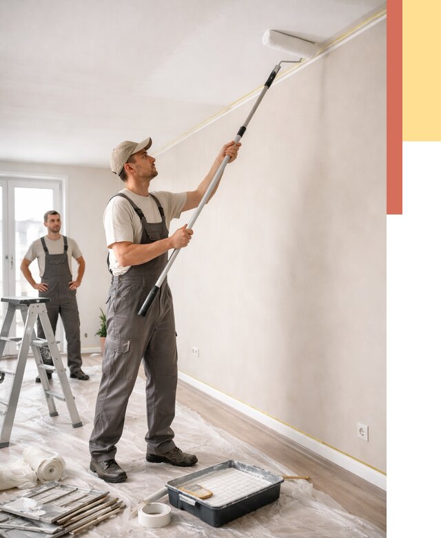 Покраска потолка из гипсокартона в Ростове от 4618 руб./м2 — услуги под ключ | ОТДЕЛОЧНИК-Рсв