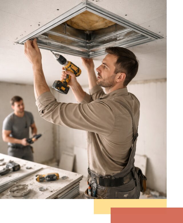 Монтаж люка в потолок из ГКЛ в Ростове