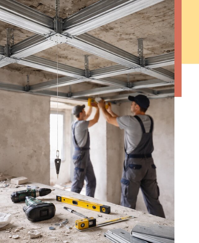 Монтаж каркаса потолка из профиля в Ростове от 4618 руб. — услуги ОТДЕЛОЧНИК-Рсв