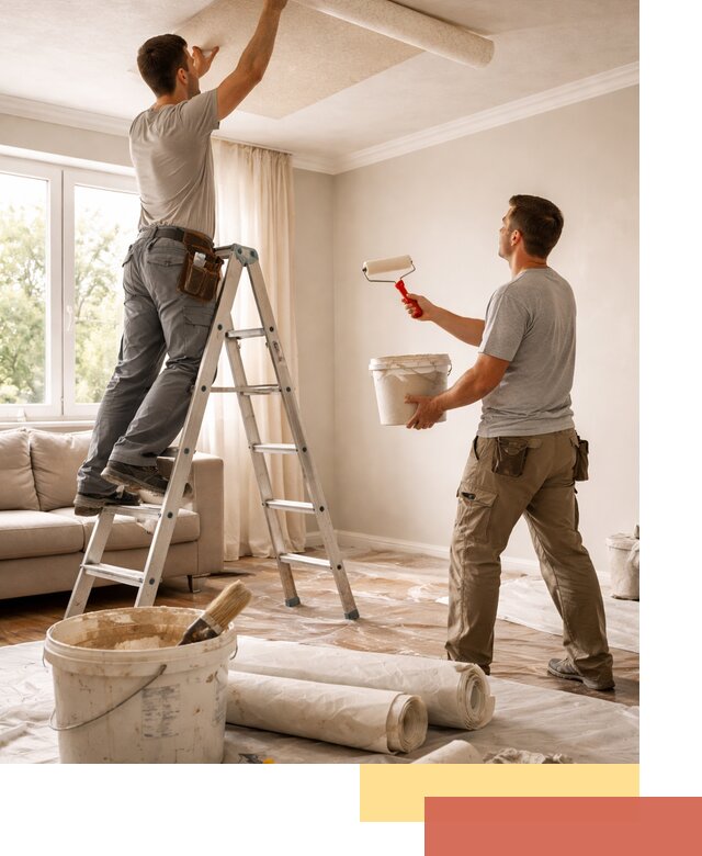 Поклейка обоев на потолок в Ростове — качественно и быстро