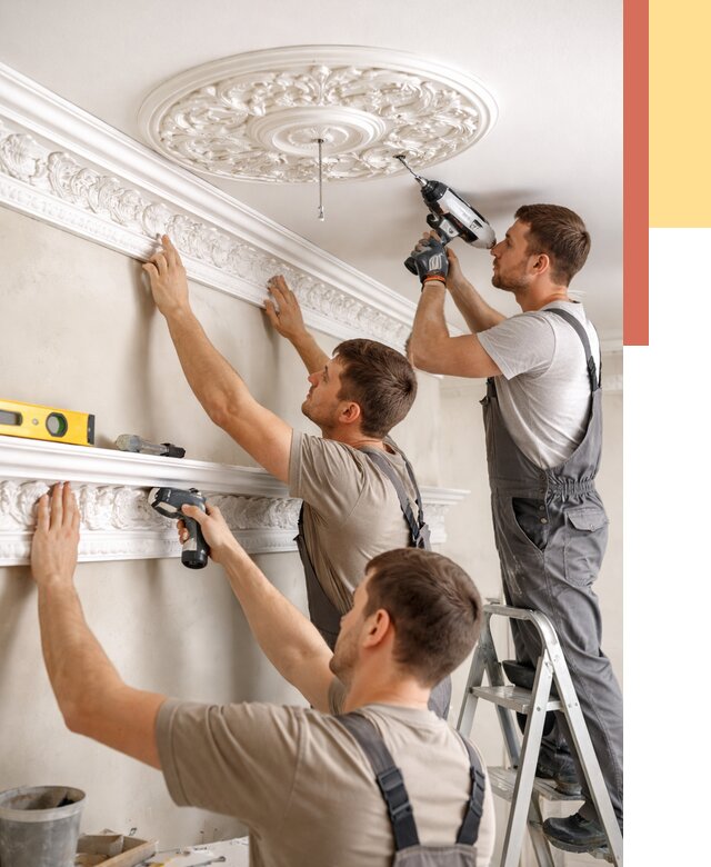 Монтаж лепнины на потолок в Ростове от 3284 руб. быстро и недорого | ОТДЕЛОЧНИК-Рсв