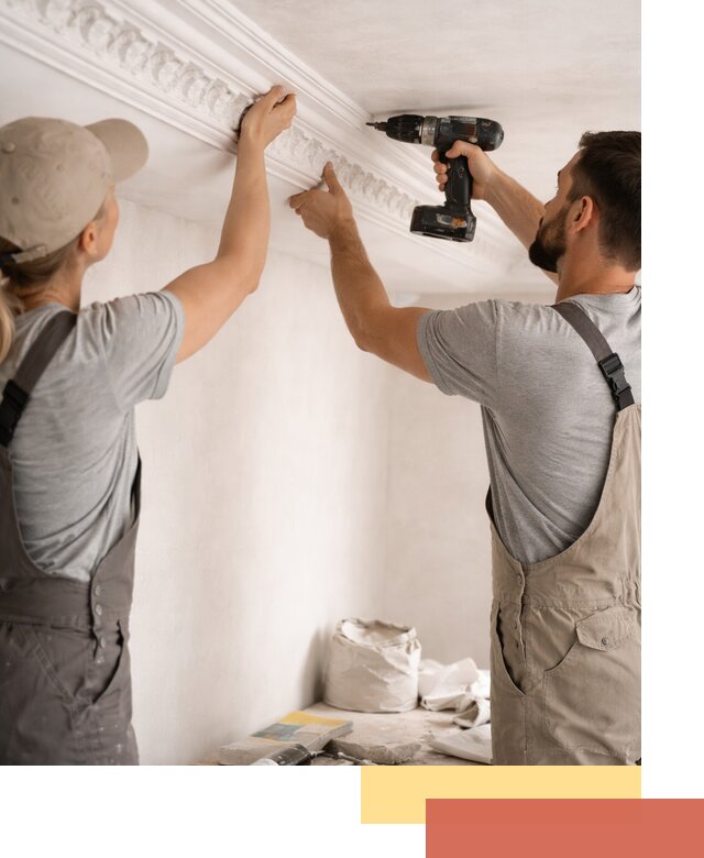 Профессиональный монтаж лепнины на потолок в Ростове