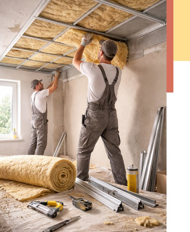 Утепление потолка в Ростове от 7389 руб/м2 — недорого, быстро, под ключ | ОТДЕЛОЧНИК-Рсв