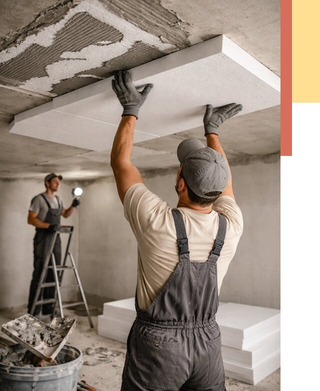 Утепление потолка пенопластом в Ростове от 4618 руб/м2 — недорого и быстро | ОТДЕЛОЧНИК-Рсв